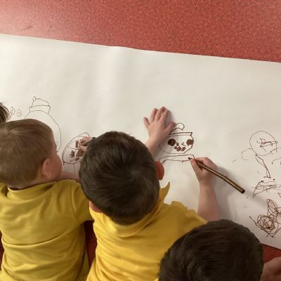 Large Mark Making - Can you draw Eddie the Elf