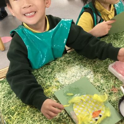Creating our Easter Cards 
