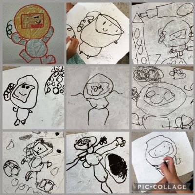 Travelling to the moon - Drawing with Squigglet