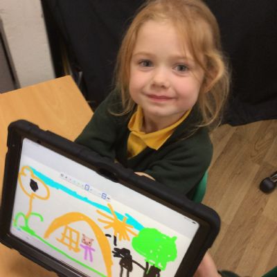 Computing - Drawing a scene from a story using digital tools.