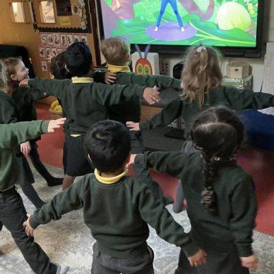 Yoga time with the Very Hungry Caterpillar 