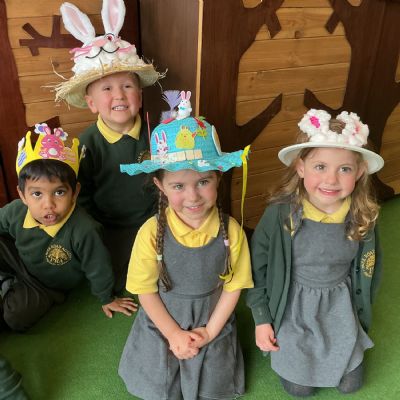 Getting ready for the easter bonnet parade