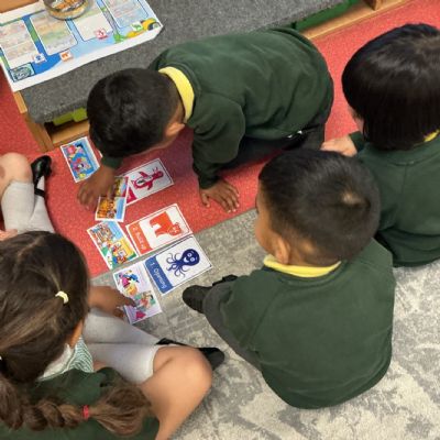 Recalling and Sequencing our class story with our Ready Steady Write Characters 